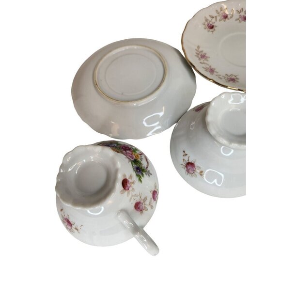 Floral Fine Bone China Teacup & Saucer Set of 2 - Picture 6 of 11